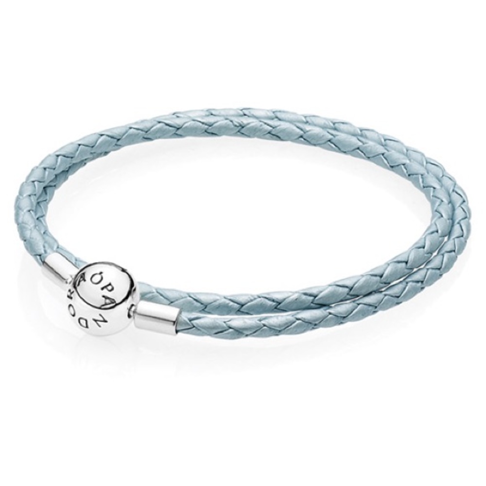 Pandora Light Blue Leather Bracelet